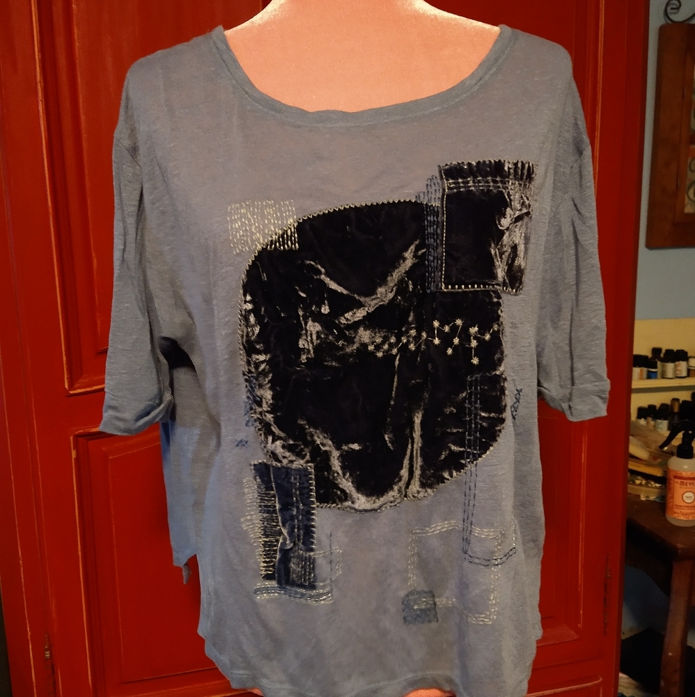 Women's Anthropologie linen top